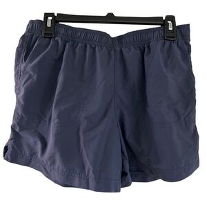 Columbia Sportswear Womens‎ Navy Blue Nylon Mesh Lined Hiking Shorts Size M
